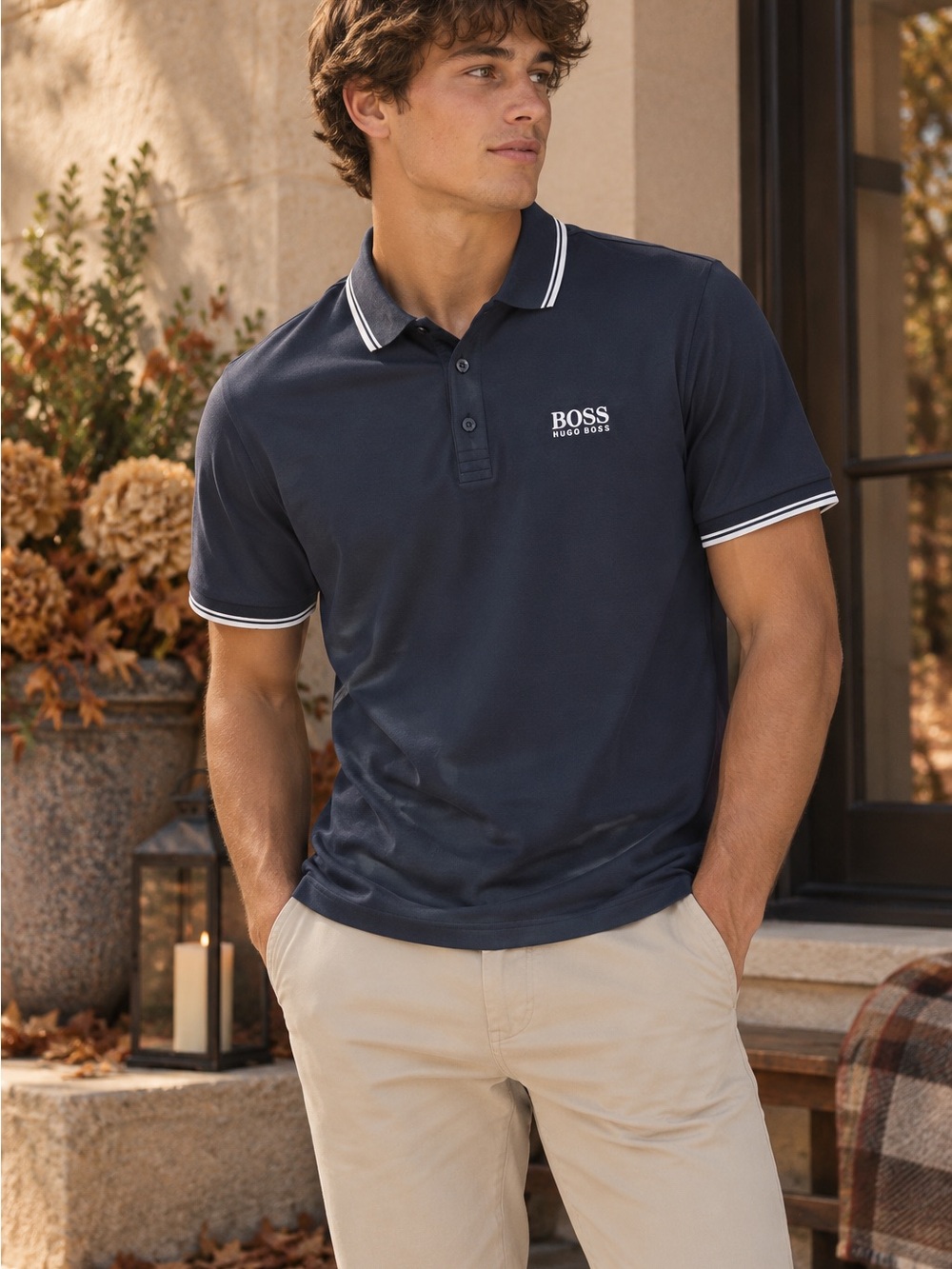 Hugo Boss Paddy Pro Regular Fit Polo Navy Blue Moisture Manager Size XXL